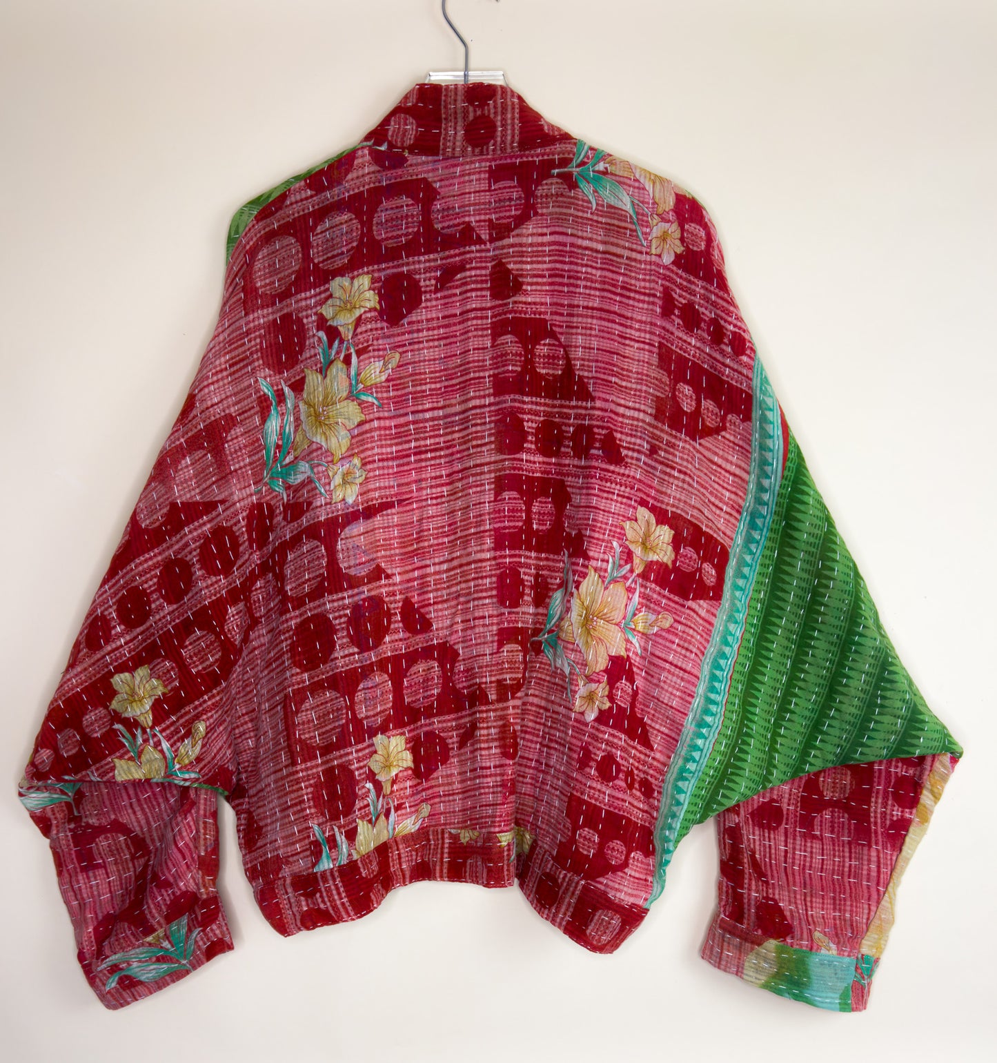 Hippie Beach | Raglan Sleeve Cropped Kantha Jacket
