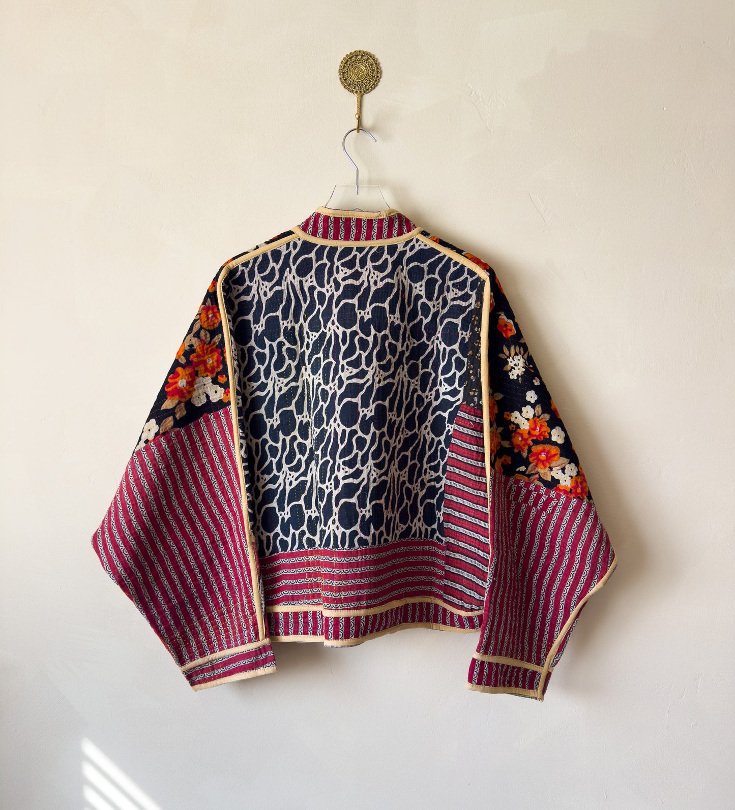 Blossom | Raglan Sleeve Cropped Kantha Jacket