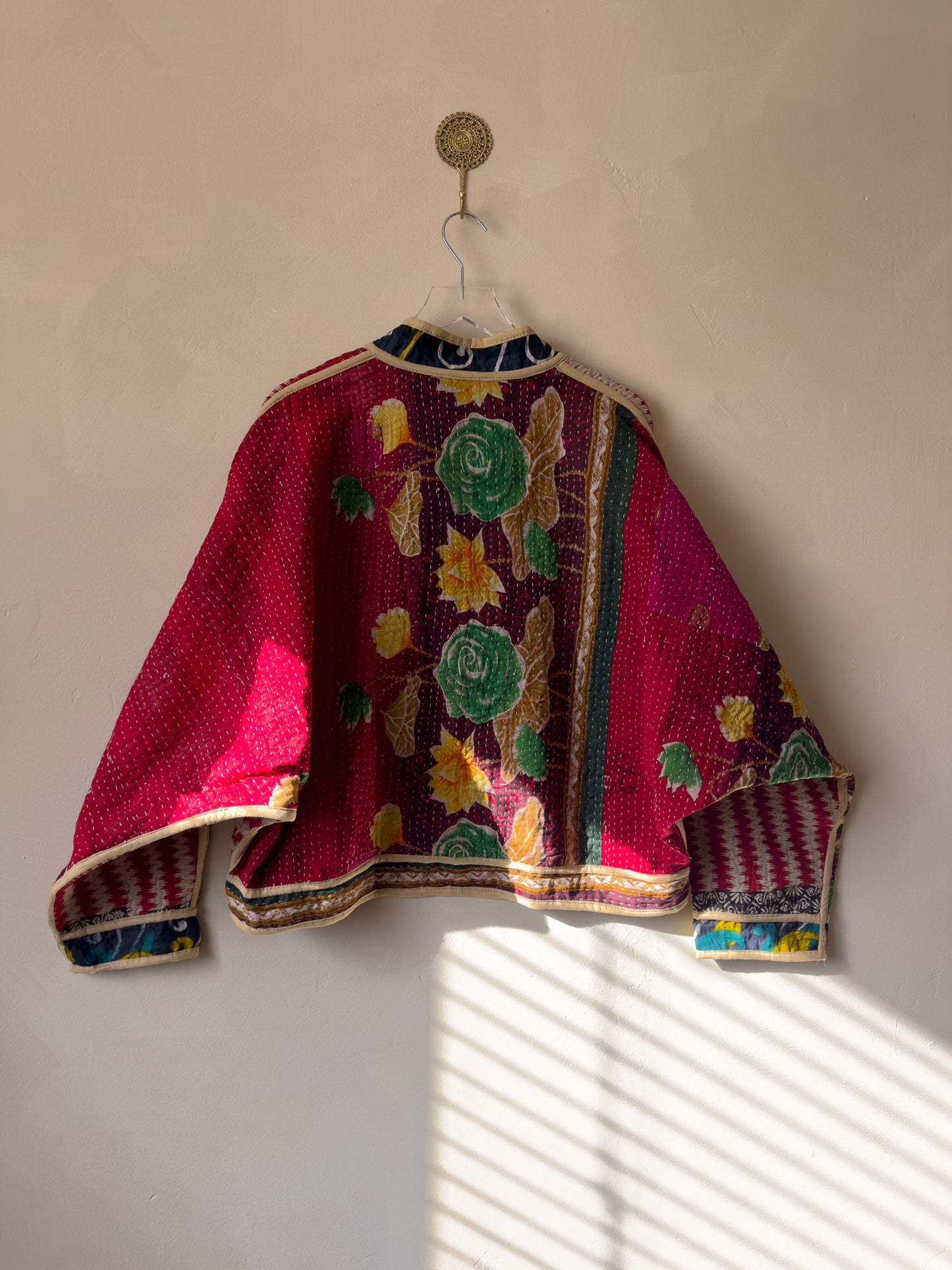 Maravilla | Raglan Sleeve Cropped Kantha Jacket