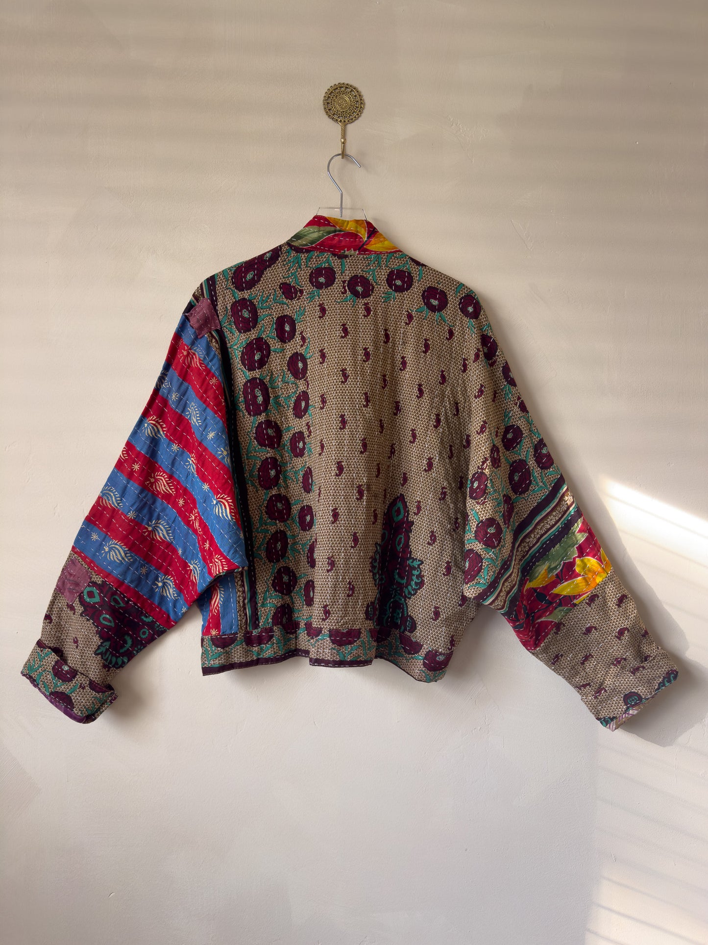 Summer Eve | Raglan Sleeve Cropped Kantha Jacket