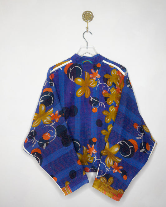 Good Karma | Raglan Sleeve Cropped Kantha Jacket