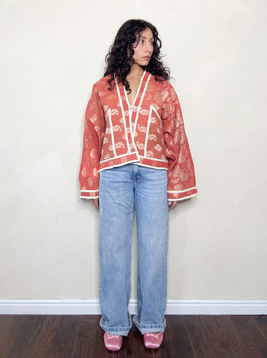 Good Karma | Raglan Sleeve Cropped Kantha Jacket