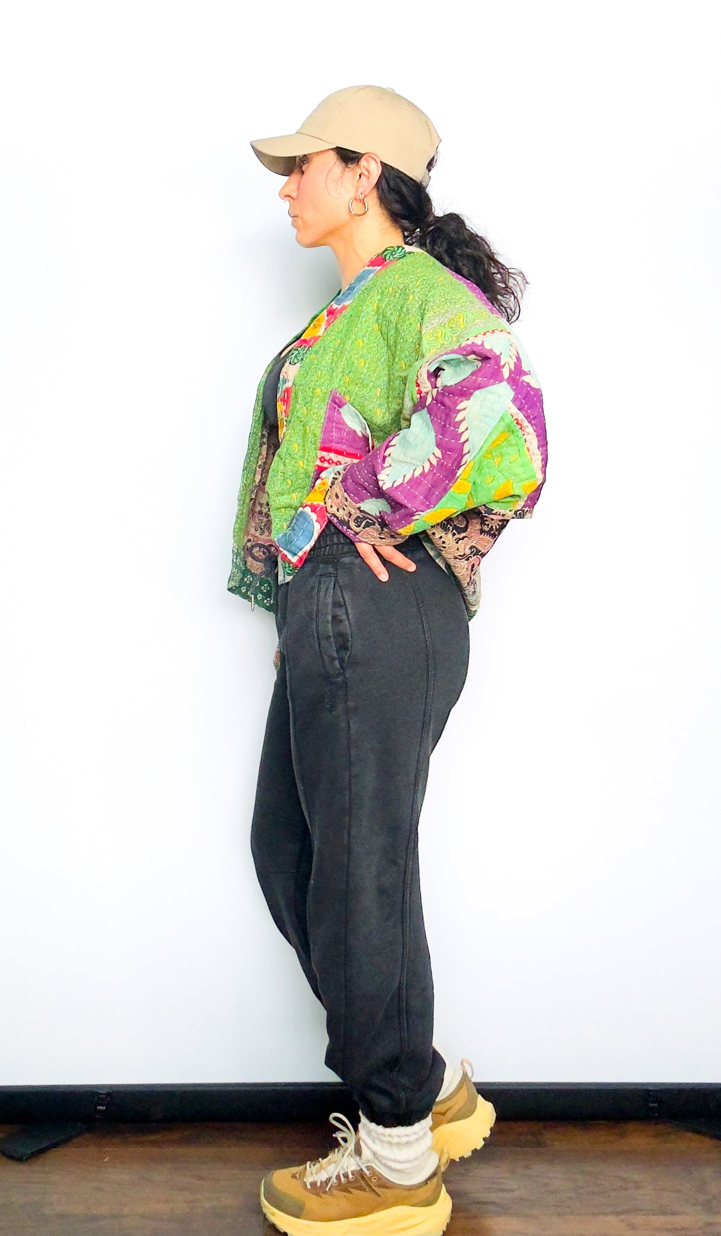 Paradise Raglan Sleeve Reversible Kantha Jacket