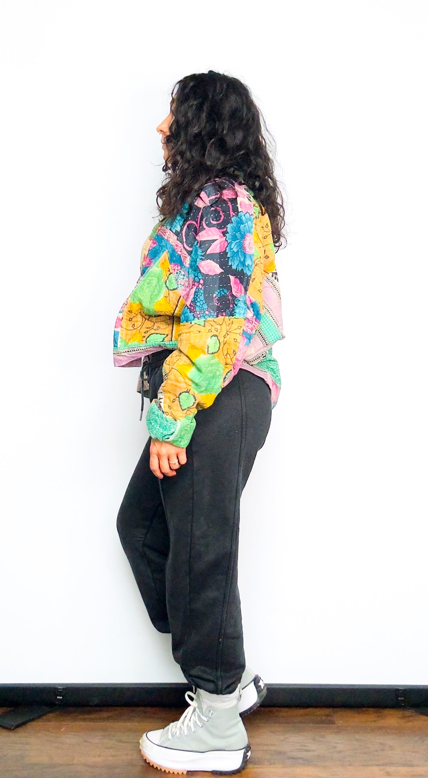 Feelin Playful Raglan Sleeve Reversible Kantha Jacket