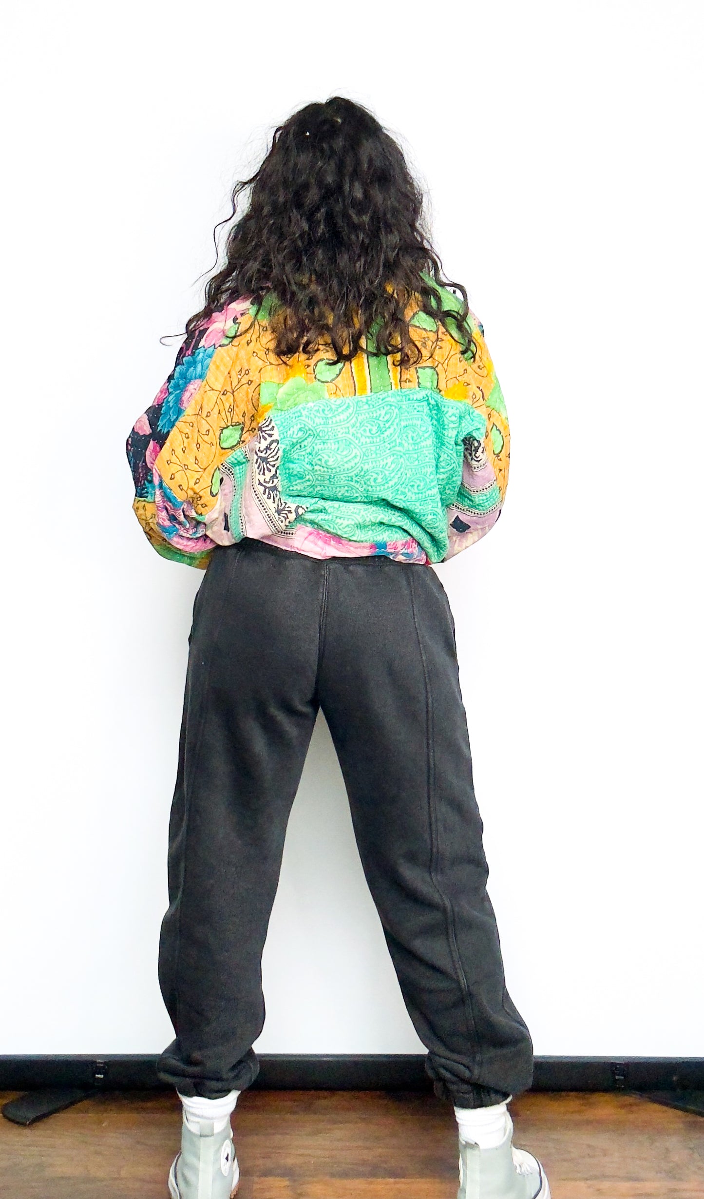 Feelin Playful Raglan Sleeve Reversible Kantha Jacket