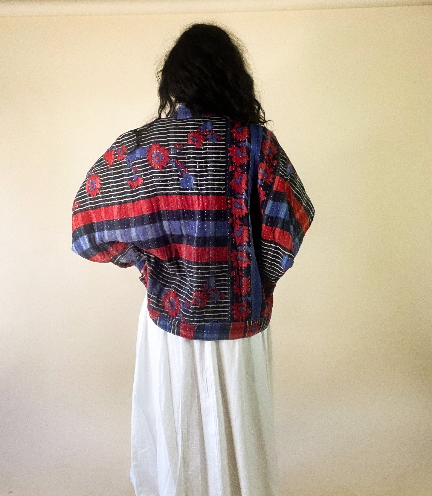 Flame Raglan Sleeve Kantha Jacket