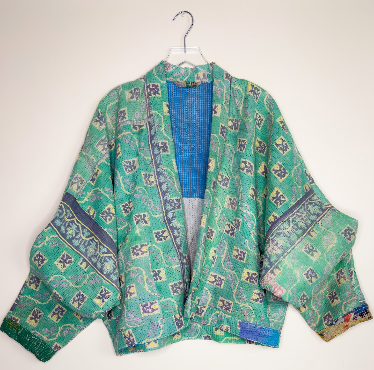 Ophelia | Raglan Sleeve Cropped Upcycled Indian Quilt Jacket