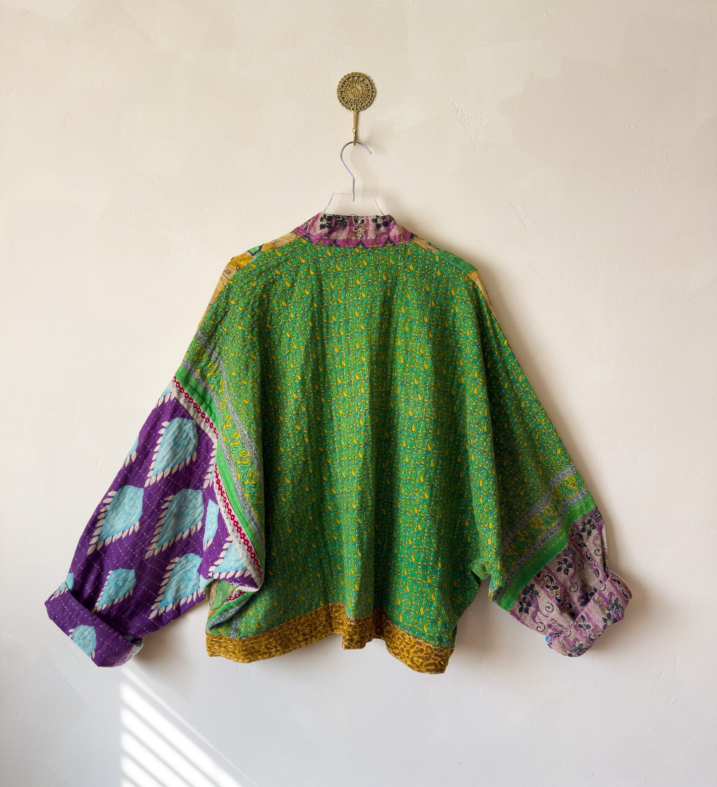 Nirvana | Raglan Sleeve Cropped Kantha Jacket | Reversible