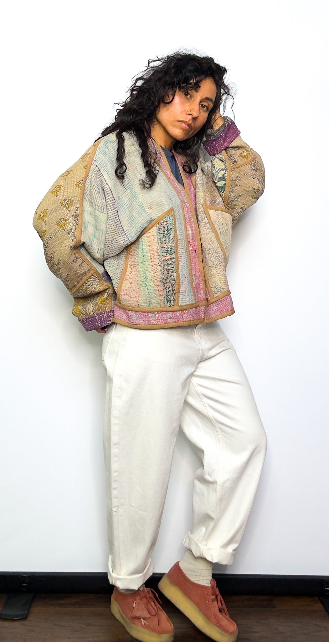 Dreams Come True | Raglan Sleeve Cropped Kantha Quilt Jacket