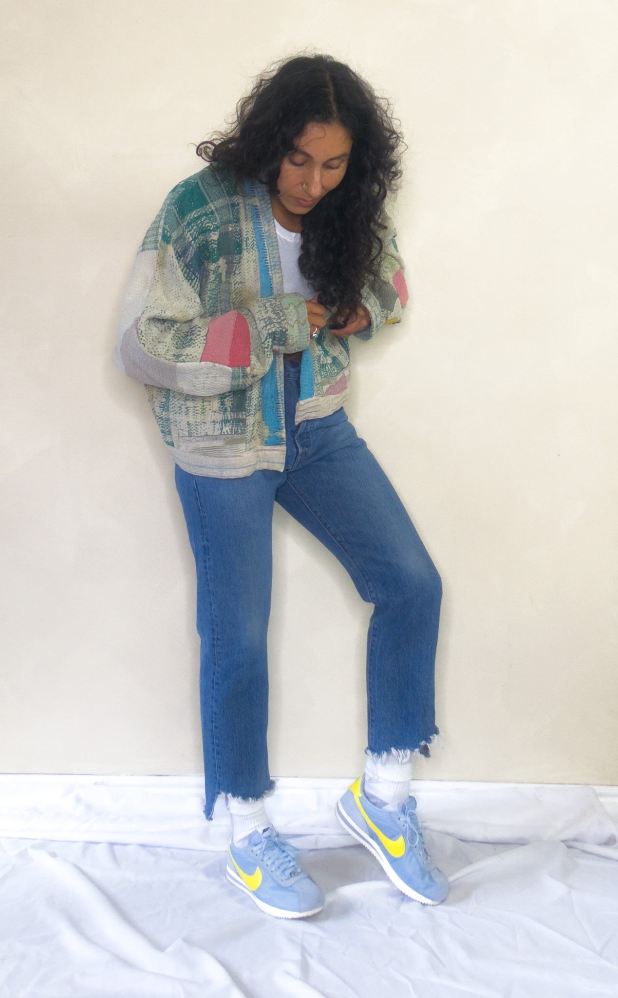 It's Fate | Raglan Sleeve Cropped Quilted Kantha Jacket