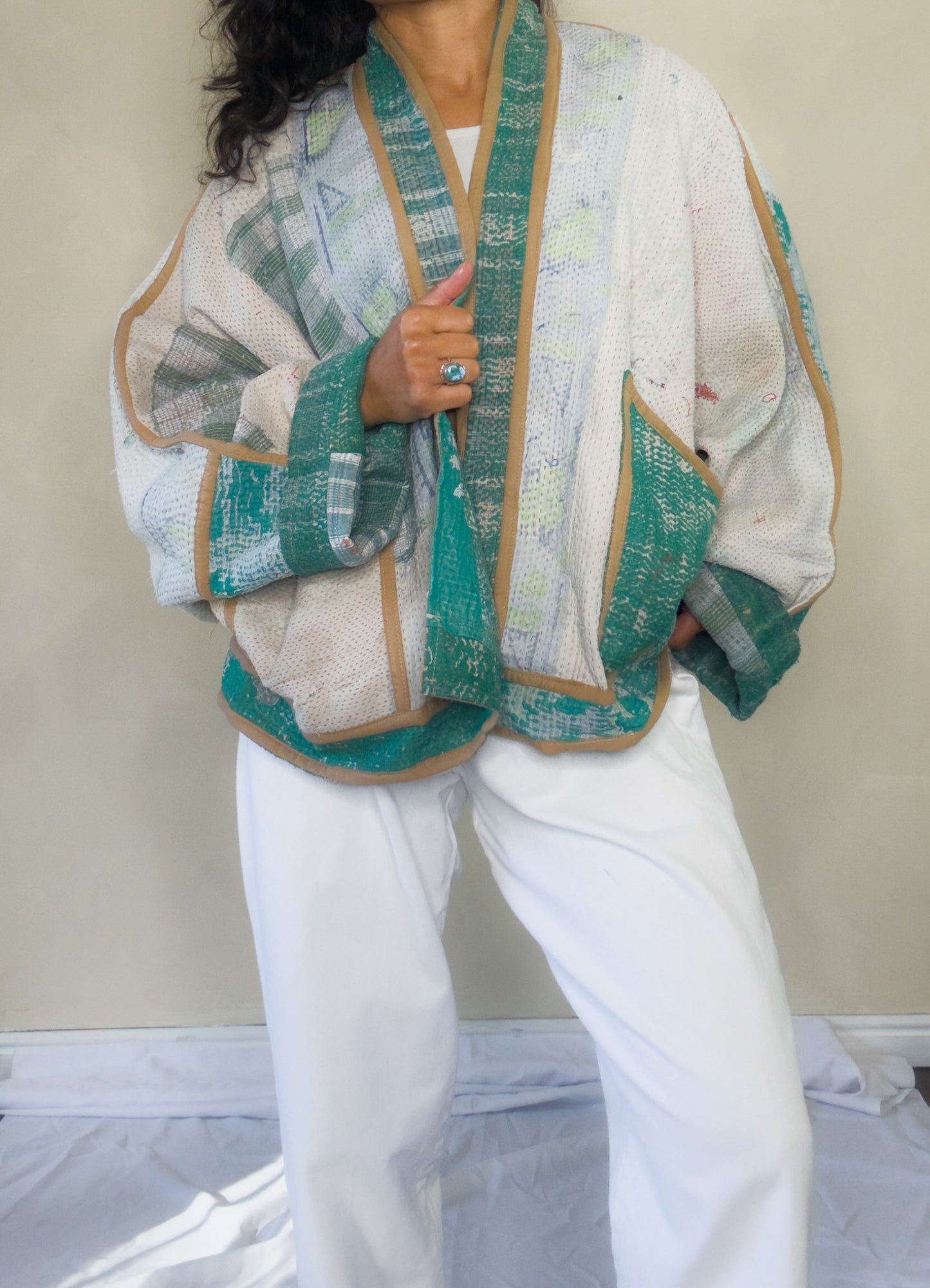 Good Karma | Raglan Sleeve Cropped Kantha Quilt Jacket
