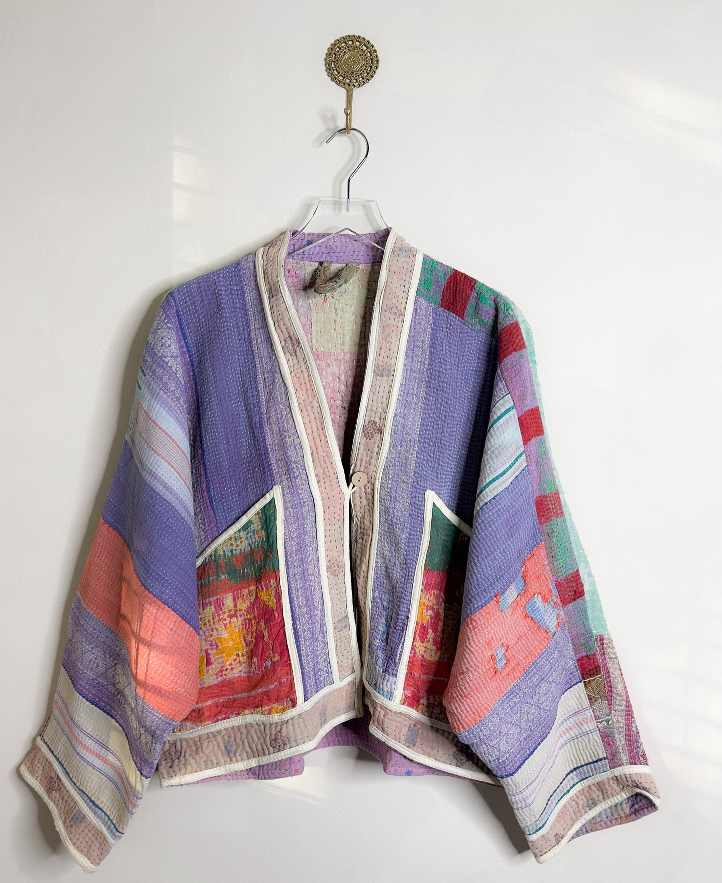Good Karma | Raglan Sleeve Cropped Kantha Quilt Jacket