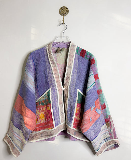 Good Karma | Raglan Sleeve Cropped Kantha Quilt Jacket