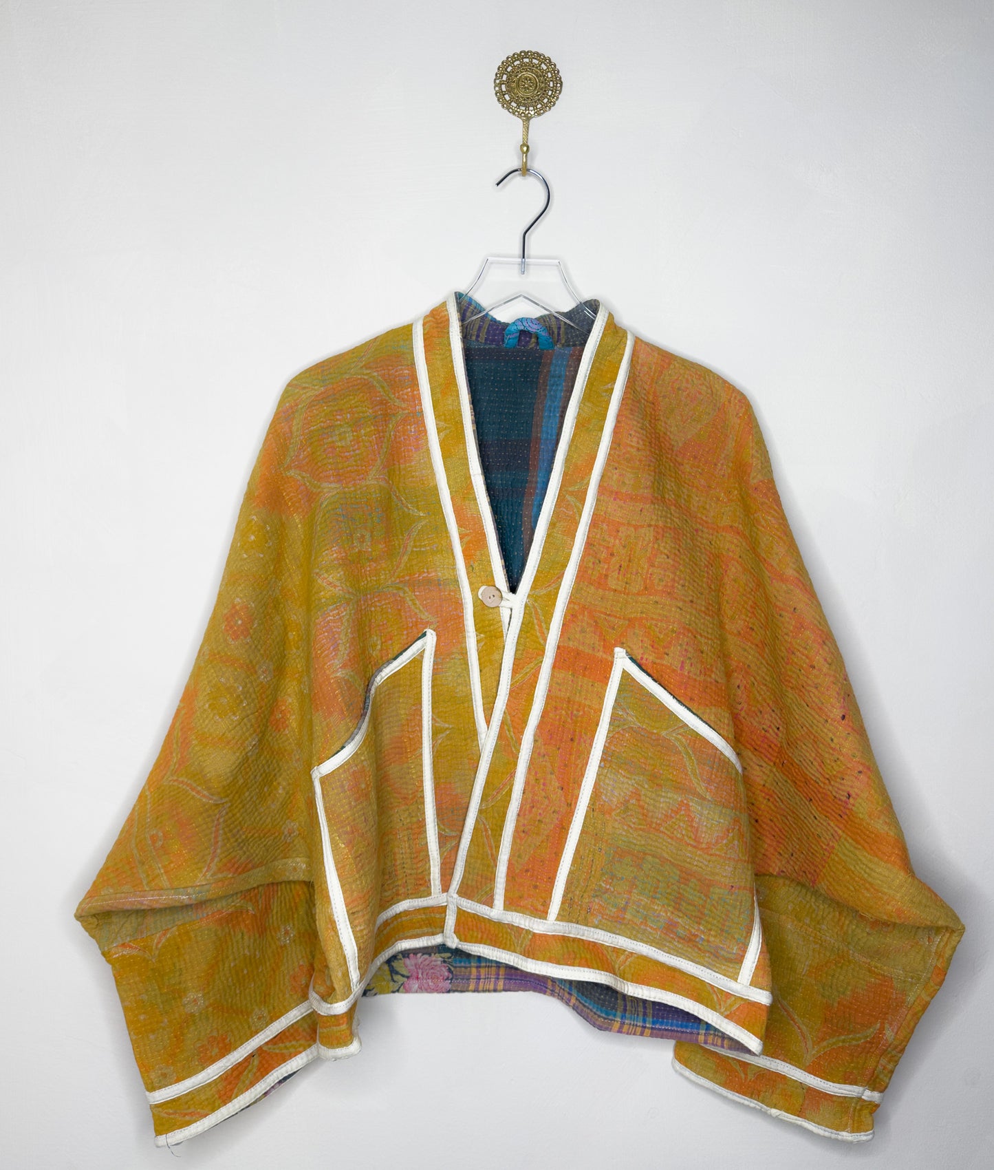 Good Karma | Raglan Sleeve Cropped Kantha Jacket