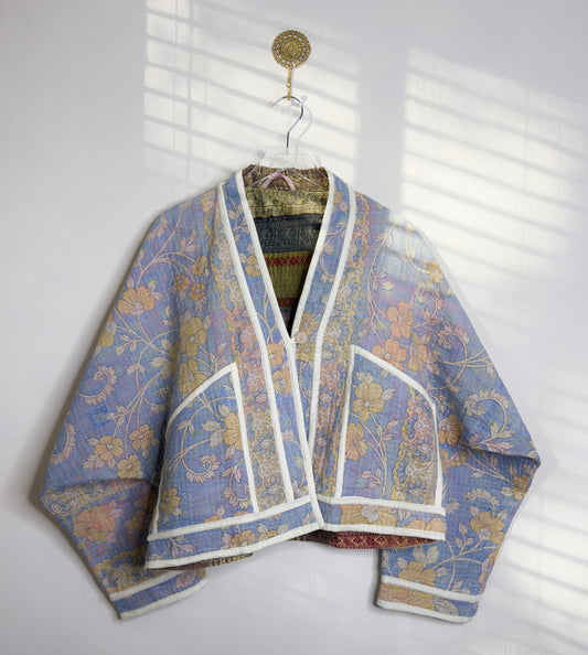 Good Karma | Raglan Sleeve Cropped Kantha Jacket