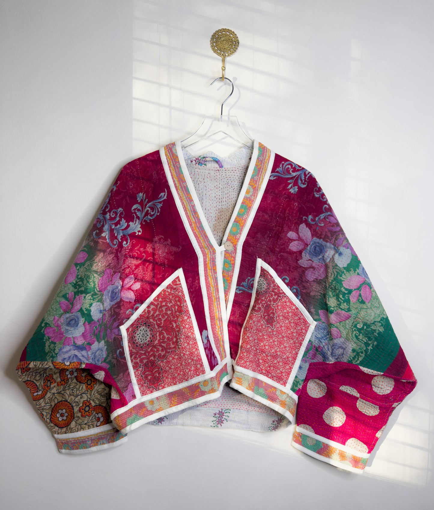 Good Karma | Raglan Sleeve Cropped Kantha Jacket