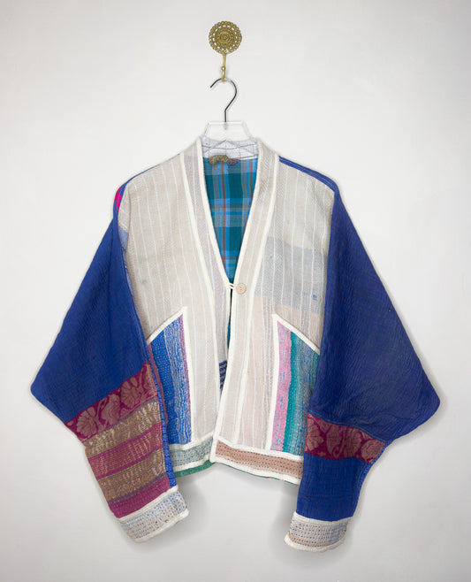 Good Karma | Raglan Sleeve Cropped Kantha Quilt Jacket