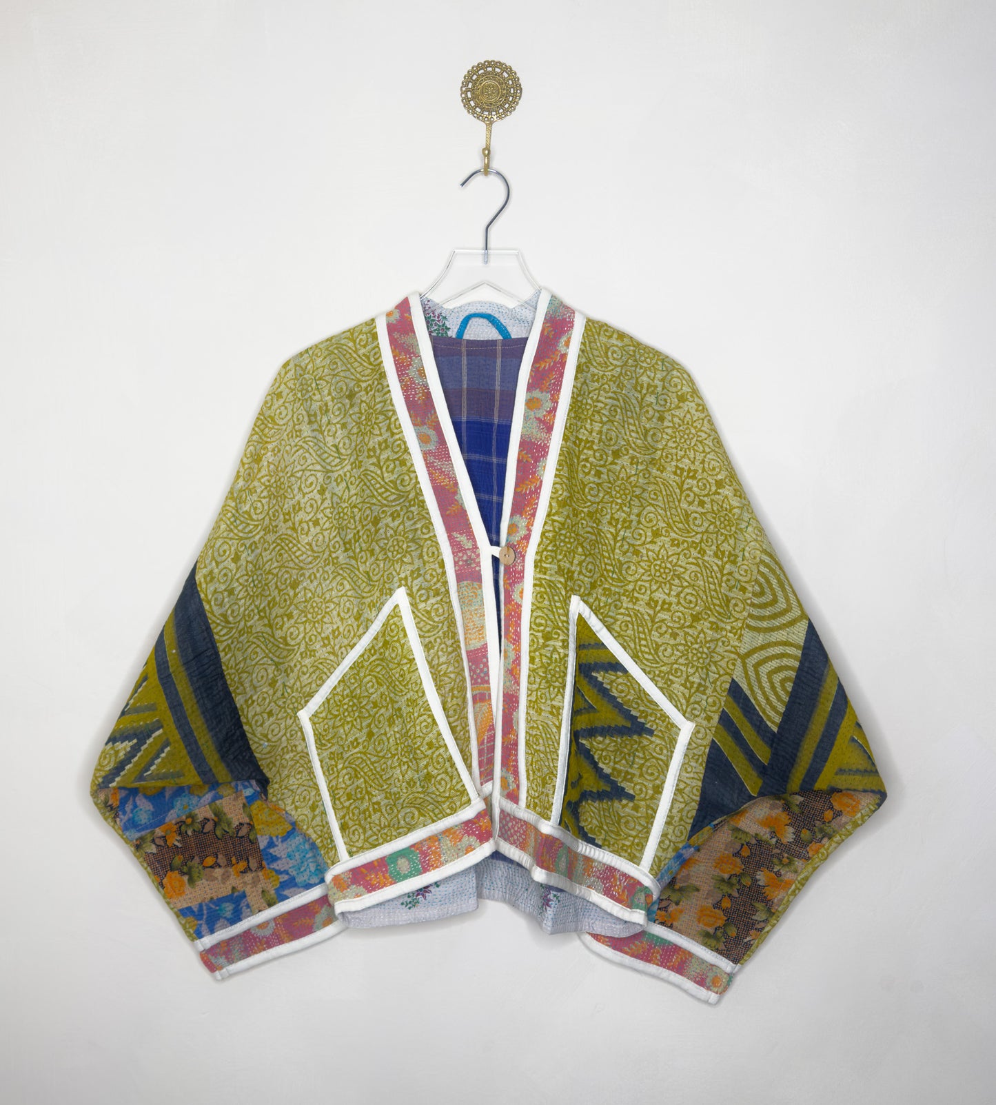 Good Karma | Raglan Sleeve Cropped Kantha Jacket