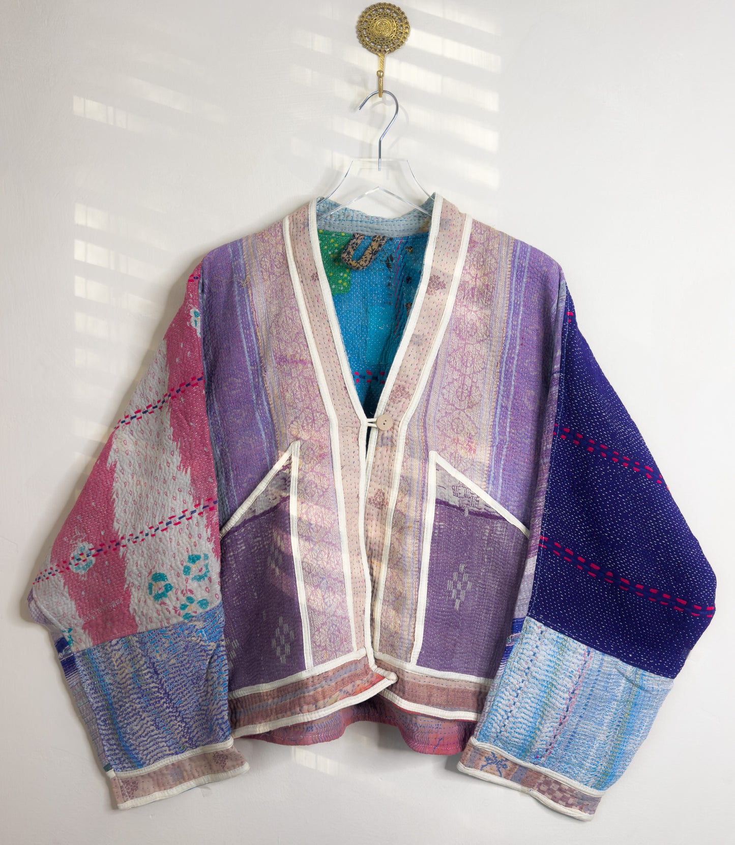 Good Karma | Raglan Sleeve Cropped Kantha Quilt Jacket| Reversible