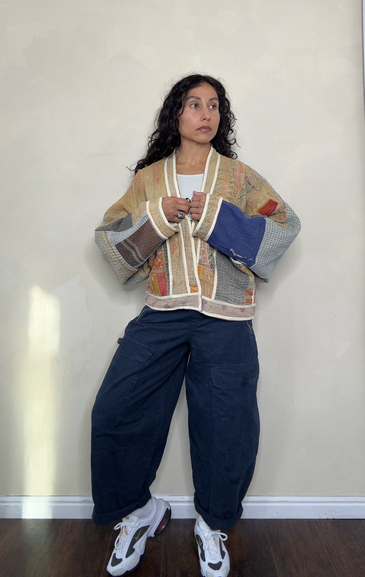 Good Karma | Raglan Sleeve Cropped kantha Jacket