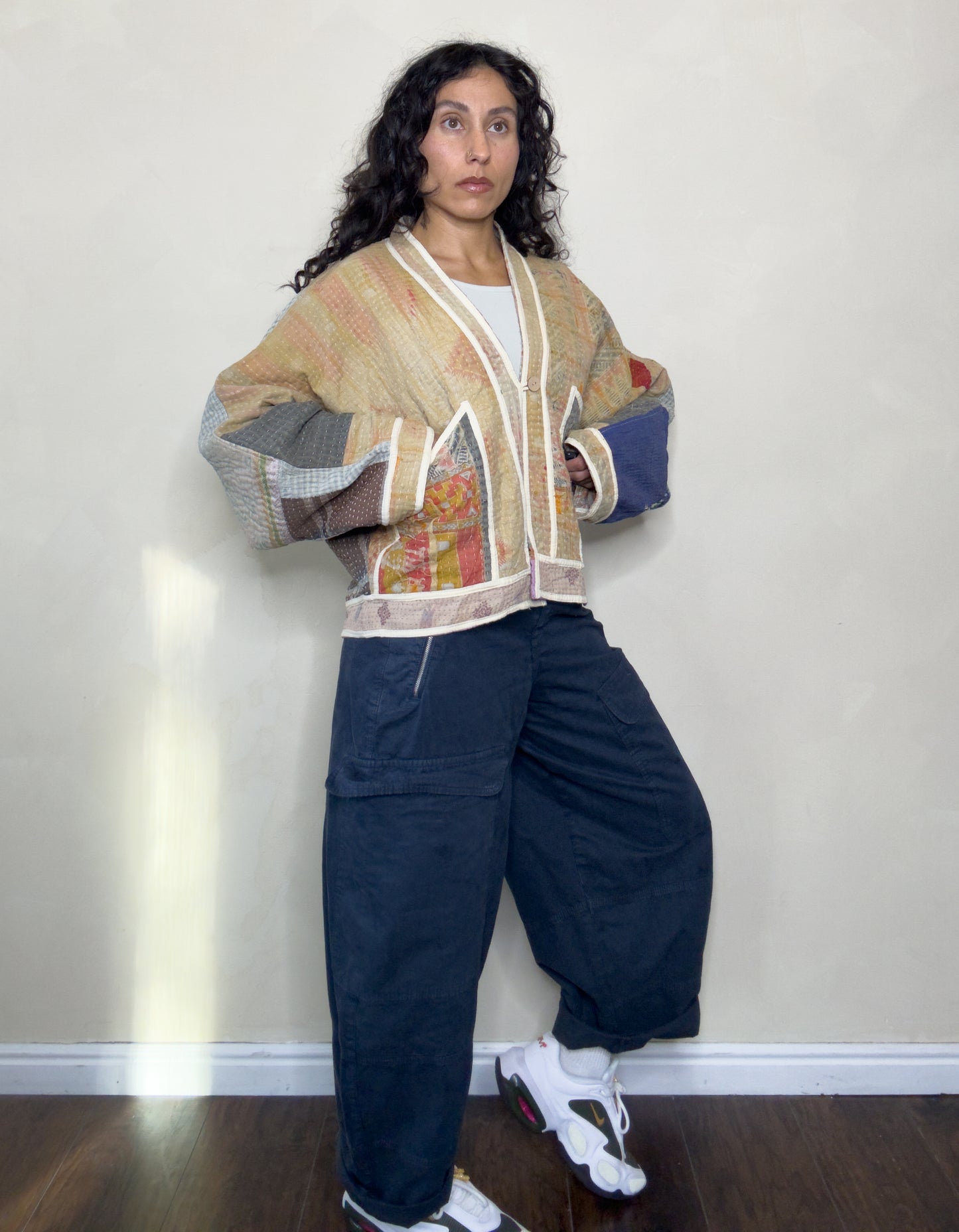Good Karma | Raglan Sleeve Cropped kantha Jacket