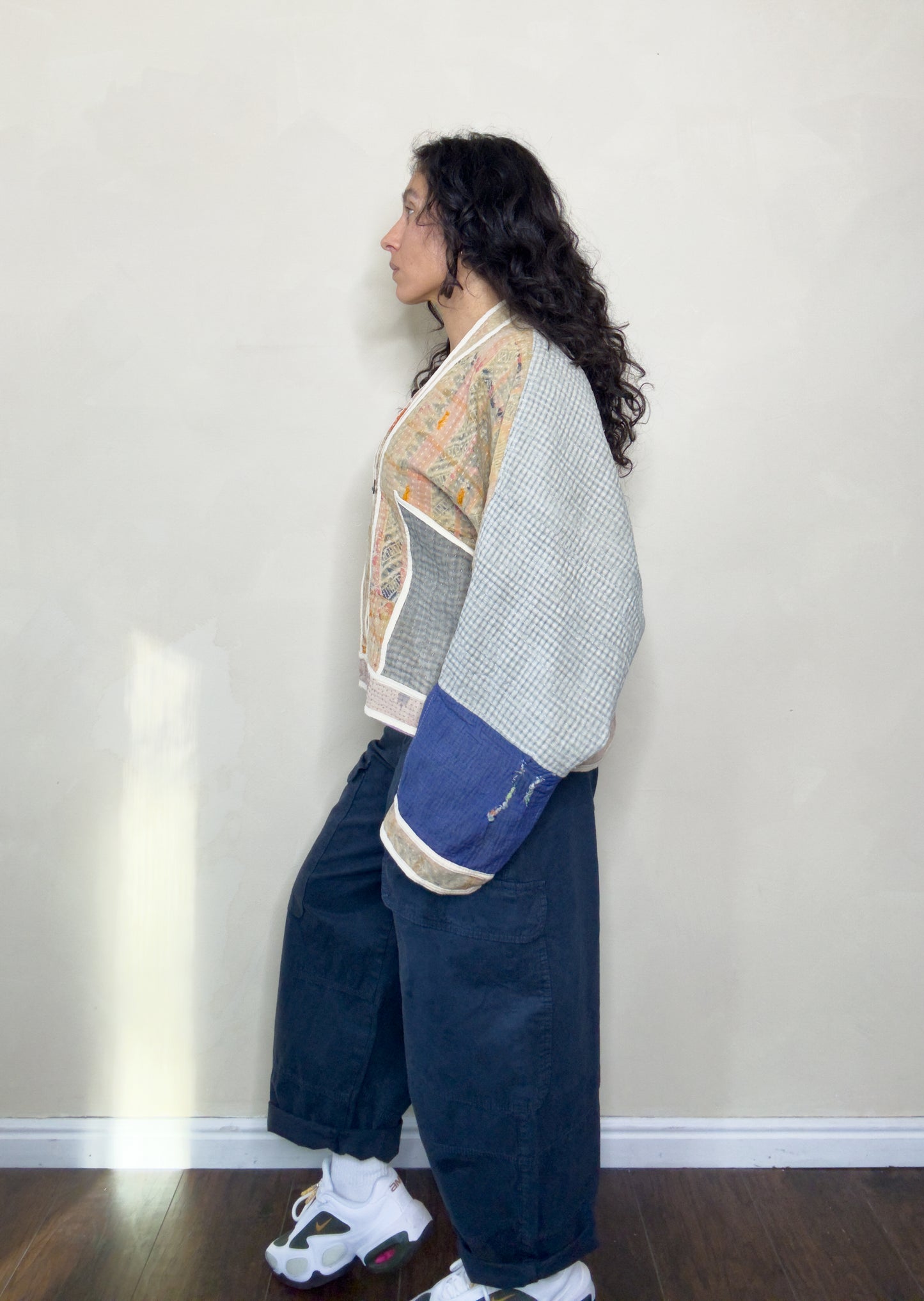Good Karma | Raglan Sleeve Cropped kantha Jacket