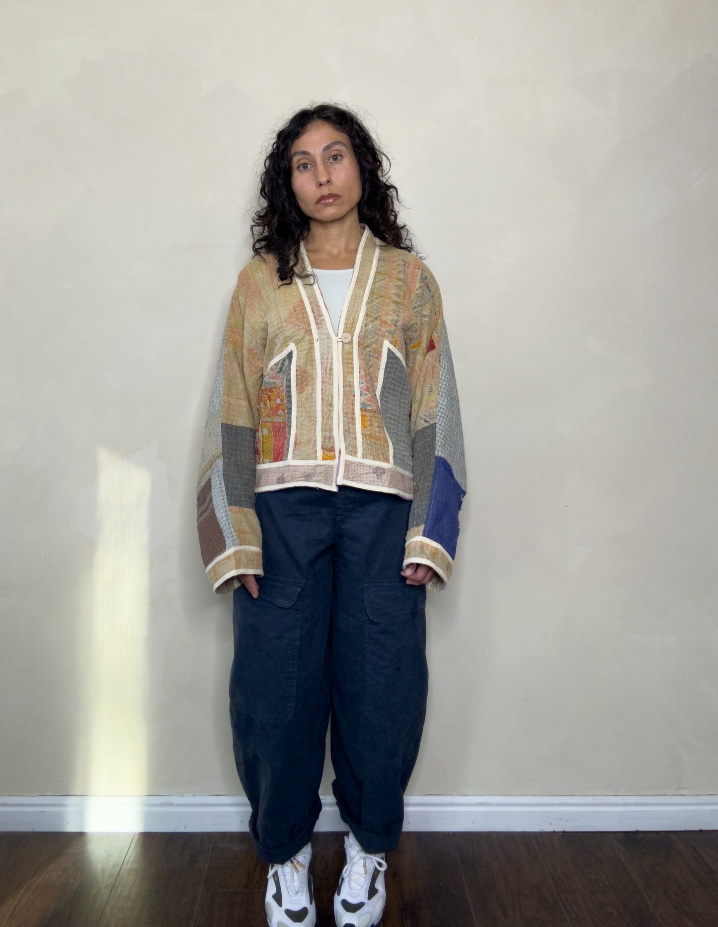 Good Karma | Raglan Sleeve Cropped kantha Jacket