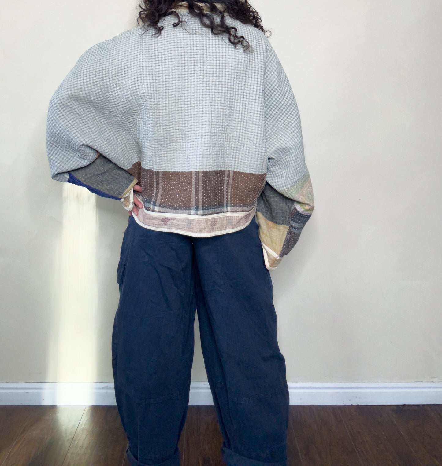 Good Karma | Raglan Sleeve Cropped kantha Jacket