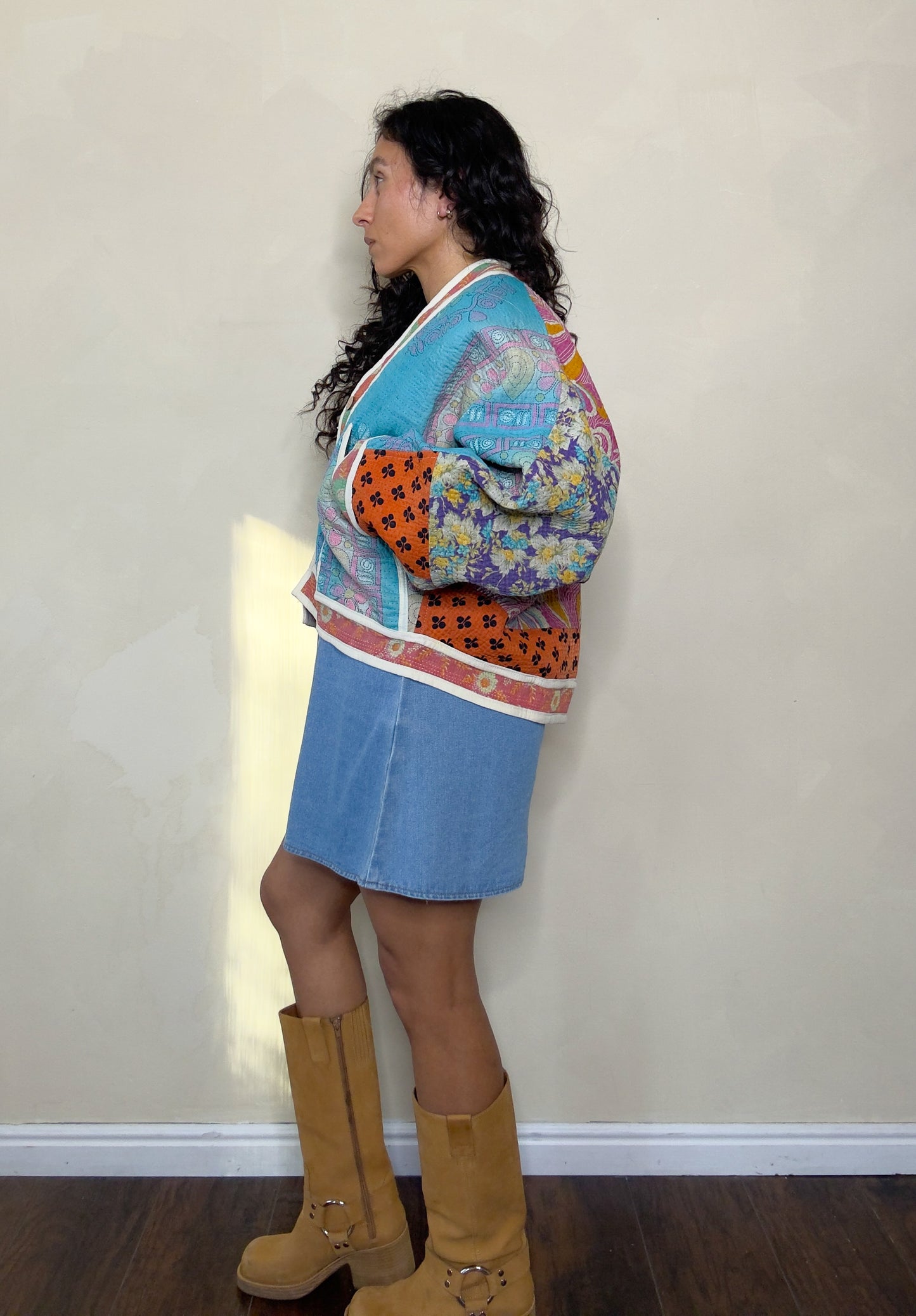 Good Karma | Raglan Sleeve Cropped Kantha Jacket