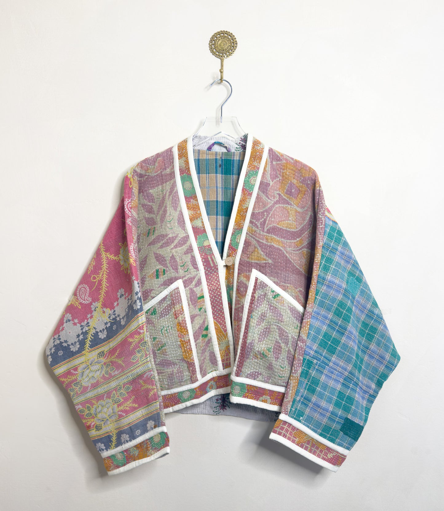 Good Karma | Raglan Sleeve Cropped Kantha Jacket | Reversible