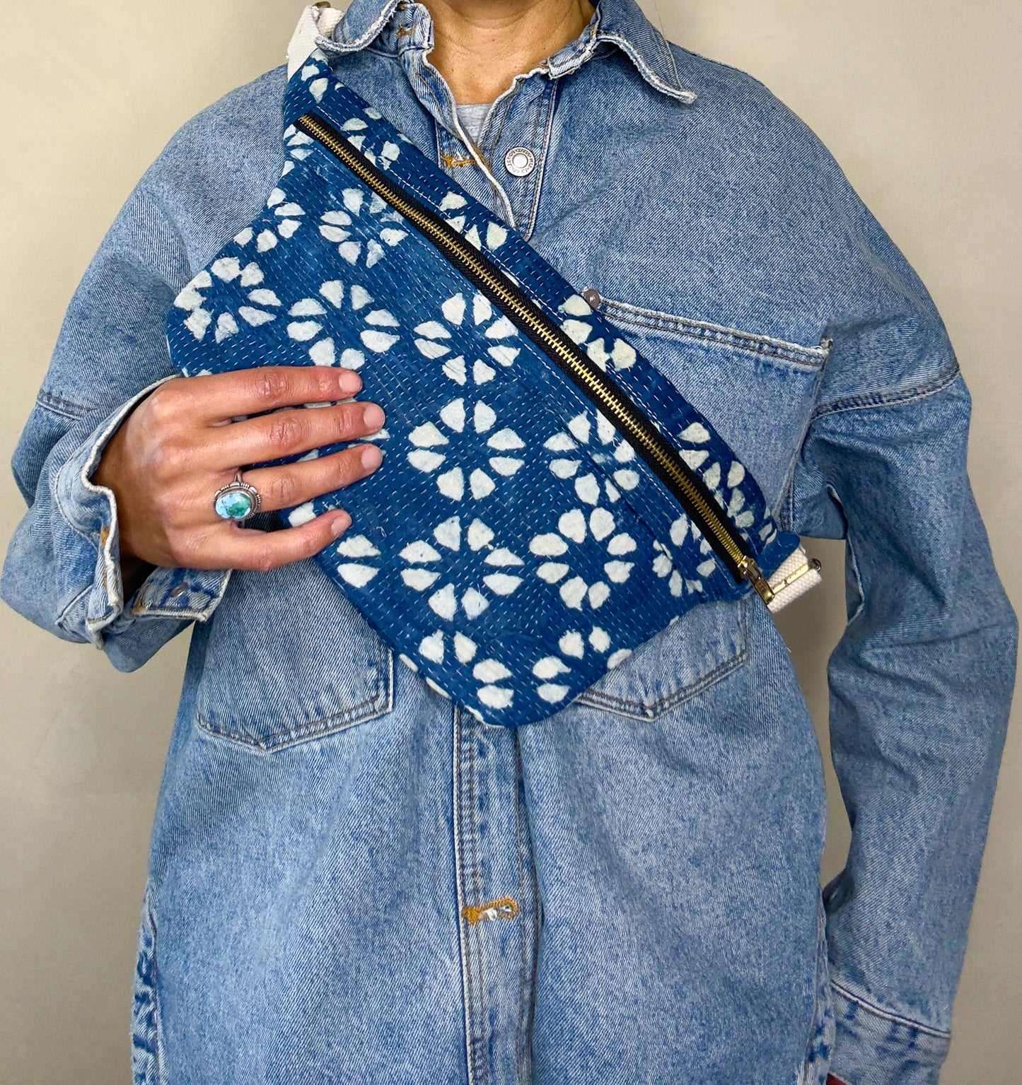 Kantha Crossbody Bag