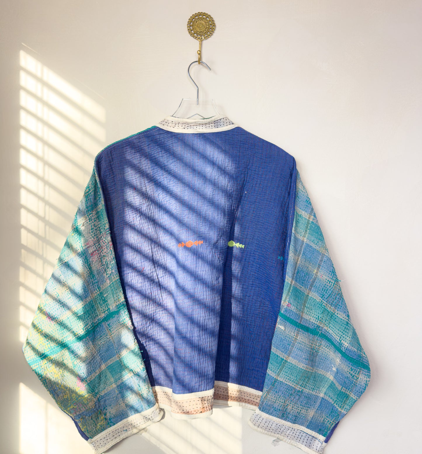 Good Karma | Raglan Sleeve Cropped Kantha Quilt Jacket | Reversible