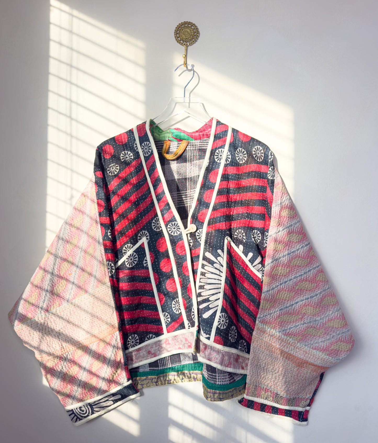 Good Karma | Raglan Sleeve Cropped Kantha Jacket | Reversible