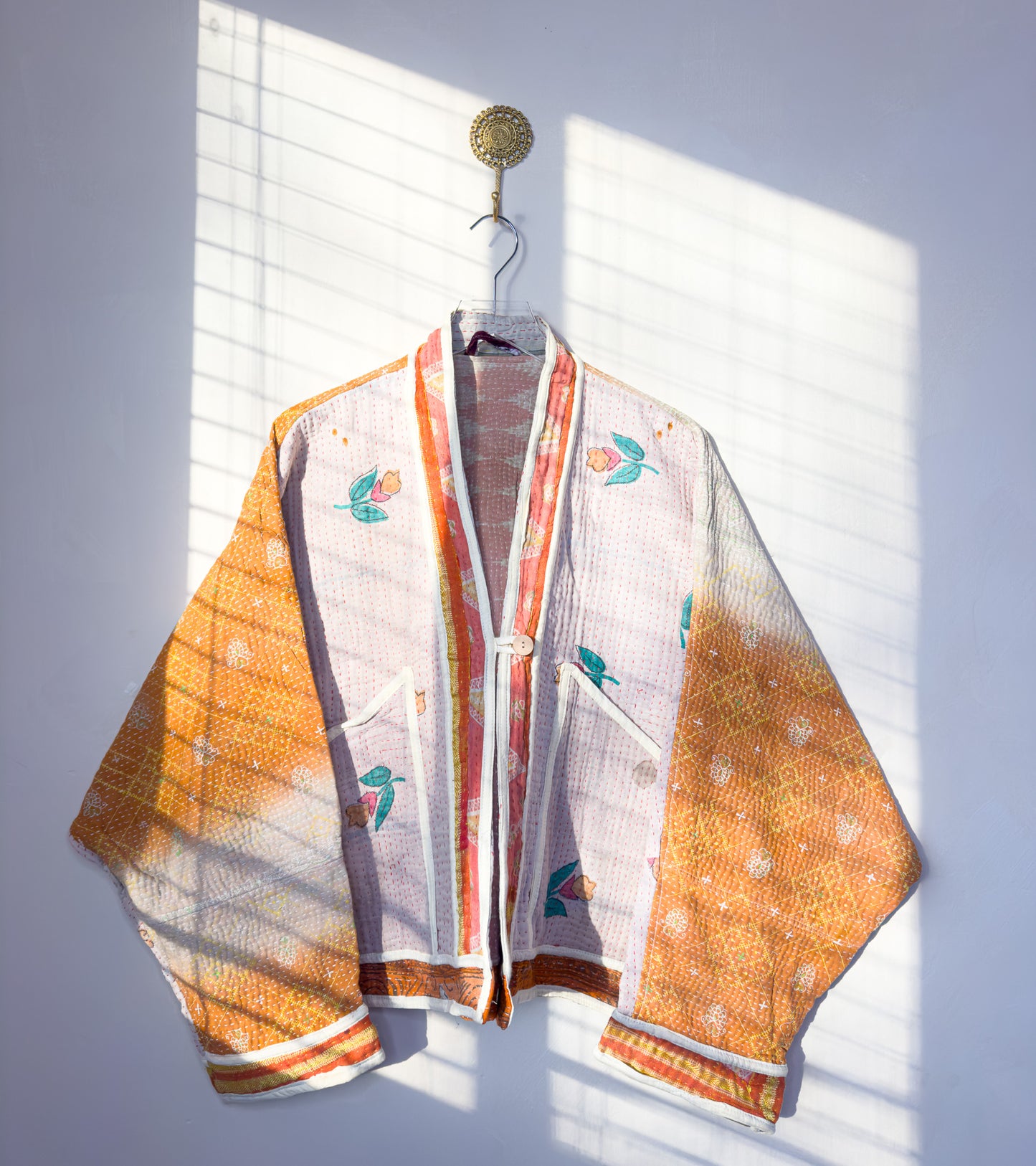 Good Karma | Raglan Sleeve Cropped Kantha Jacket | Reversible