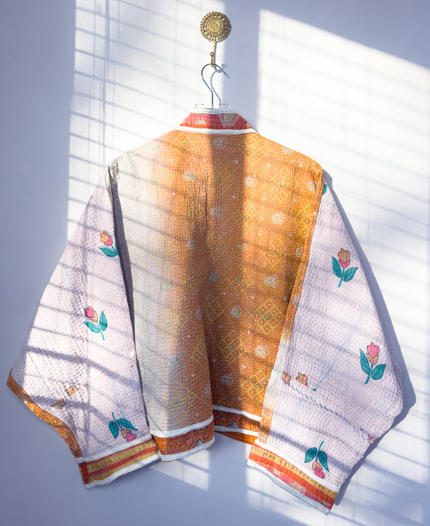 Good Karma | Raglan Sleeve Cropped Kantha Jacket | Reversible