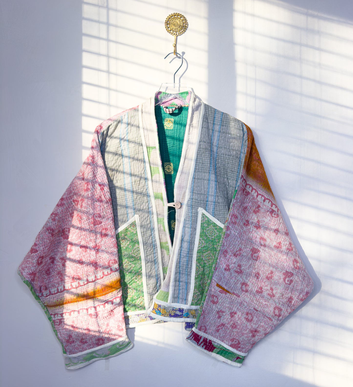 Good Karma | Raglan Sleeve Cropped Kantha Jacket | Reversible