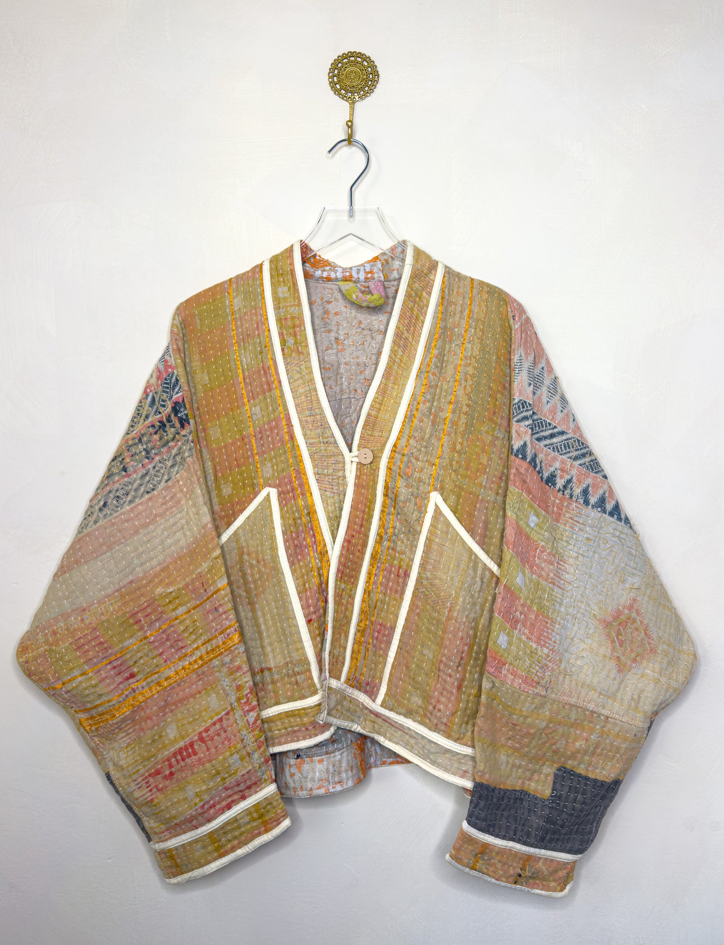 Good Karma | Raglan Sleeve Cropped Kantha Jacket | Reversible