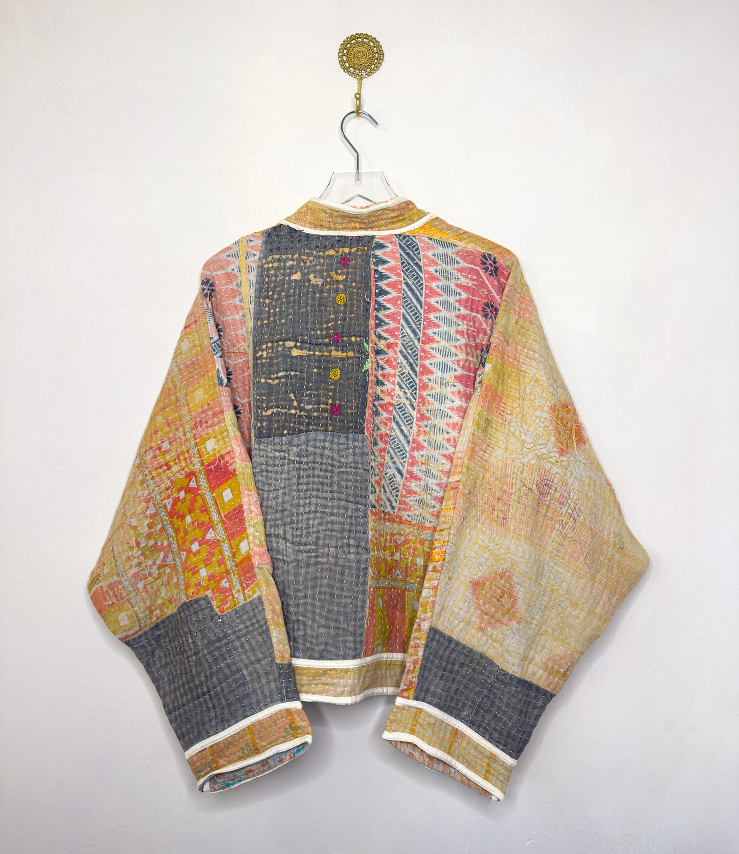 Good Karma | Raglan Sleeve Cropped Kantha Jacket | Reversible