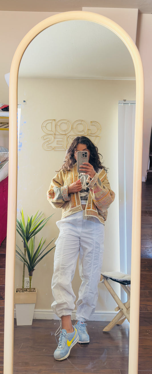 Good Karma | Raglan Sleeve Cropped Kantha Jacket | Reversible