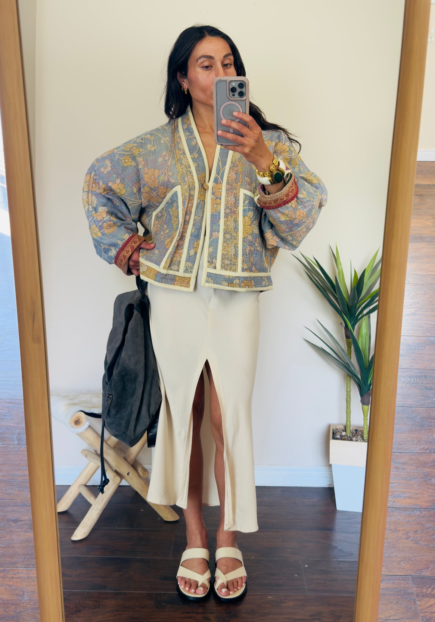 Good Karma | Raglan Sleeve Cropped Kantha Jacket