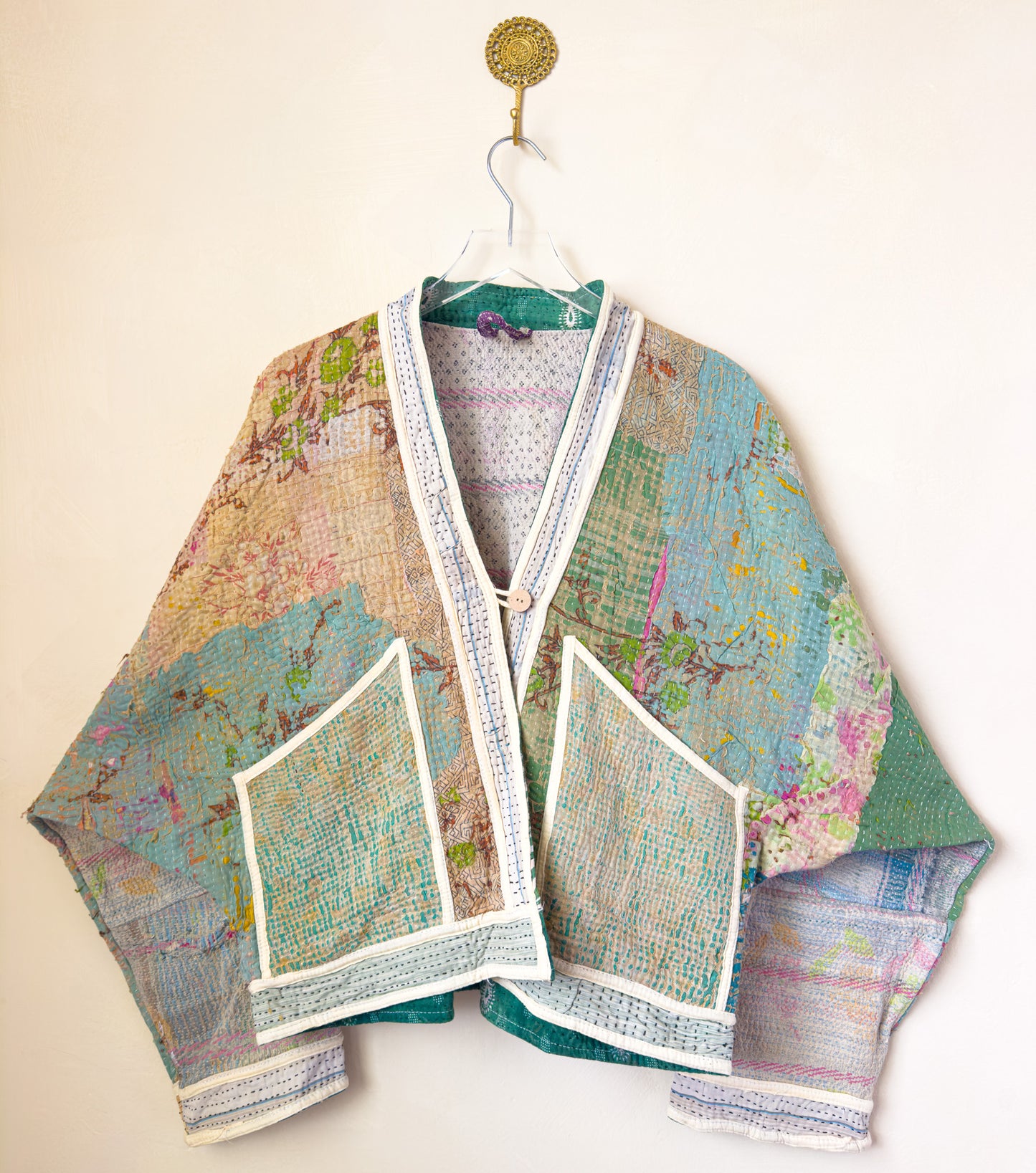 Good Karma | Raglan Sleeve Cropped Kantha Jacket | Reversible