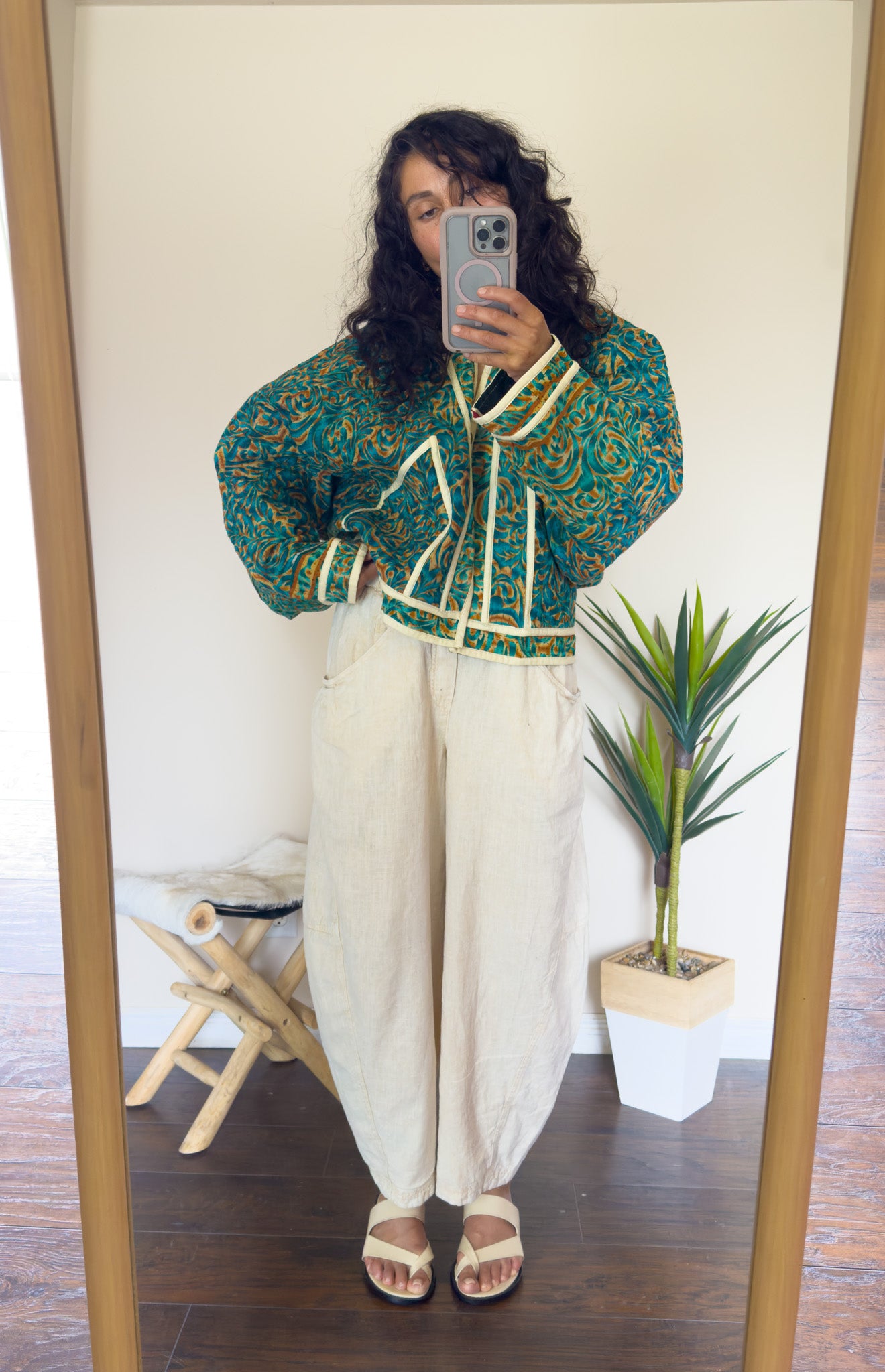 Good Karma | Raglan Sleeve Cropped Kantha Jacket | Reversible