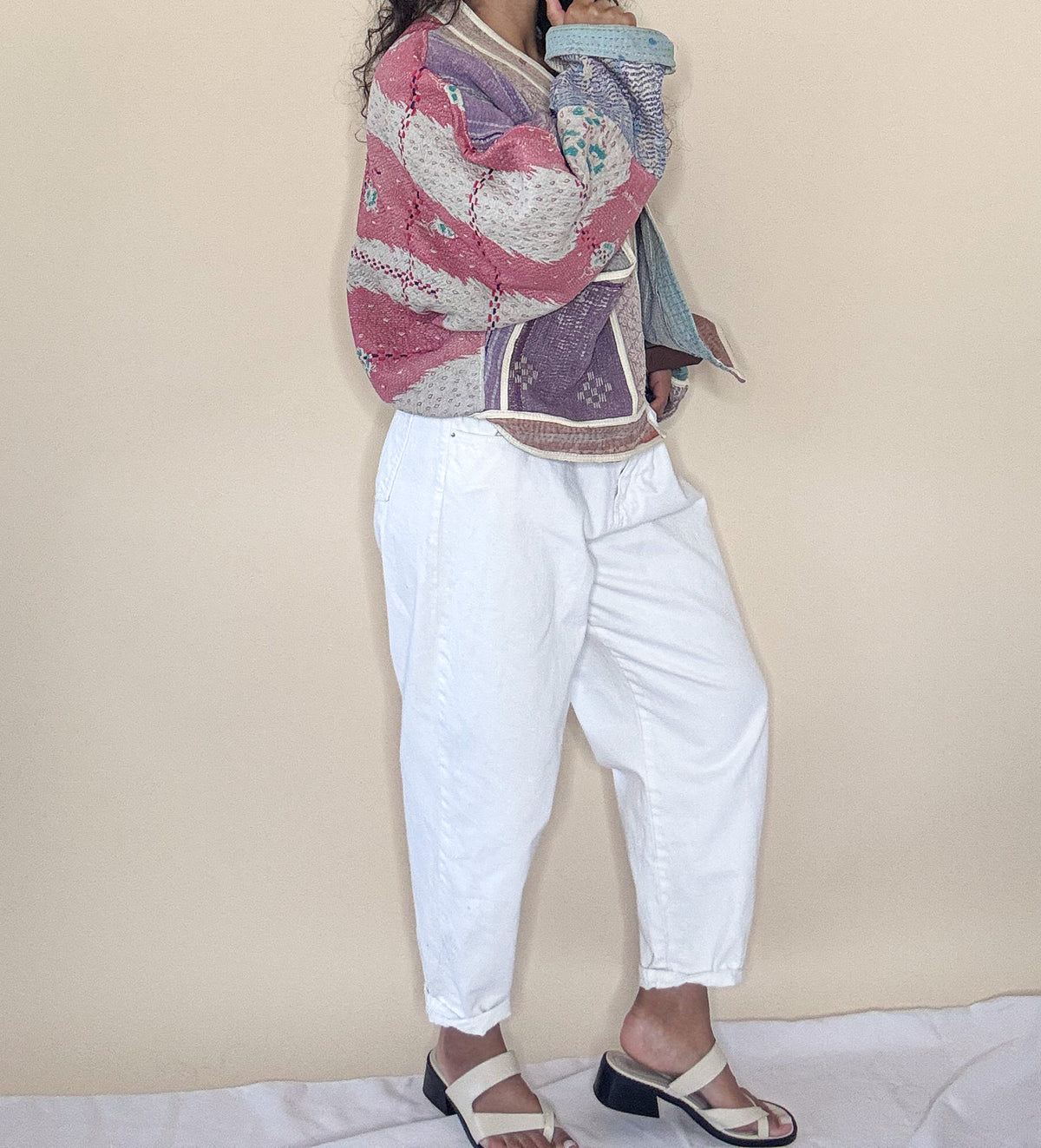 Good Karma | Raglan Sleeve Cropped Kantha Quilt Jacket| Reversible