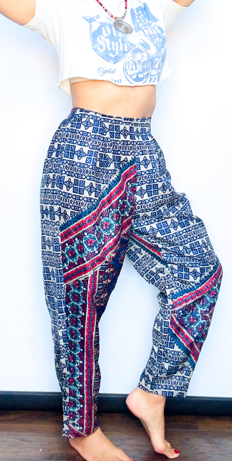 Eri Silk relaxed pants with pin-tuck at front crease line. – URA MAKU