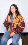 Chavela| Raglan Sleeve Reversible Kantha Jacket