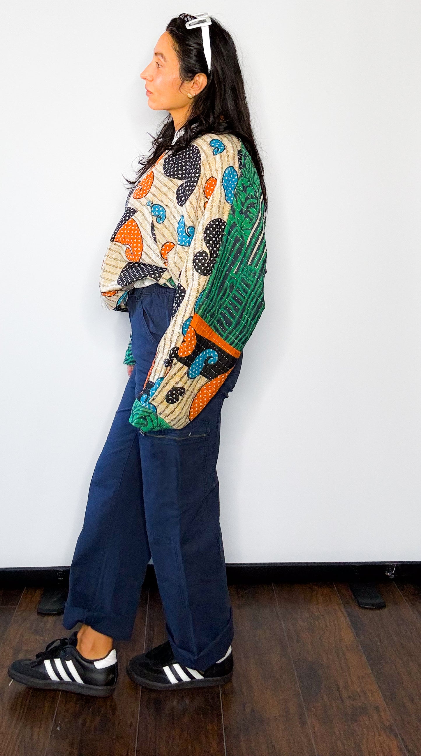 Eclectic| Raglan Sleeve Reversible Kantha Jacket