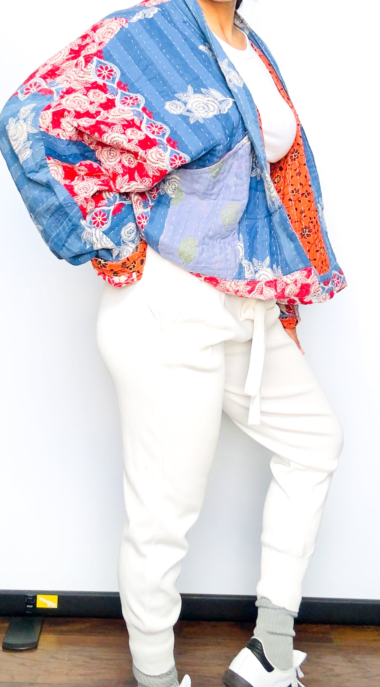 In Lust Raglan Sleeve Reversible Kantha Jacket