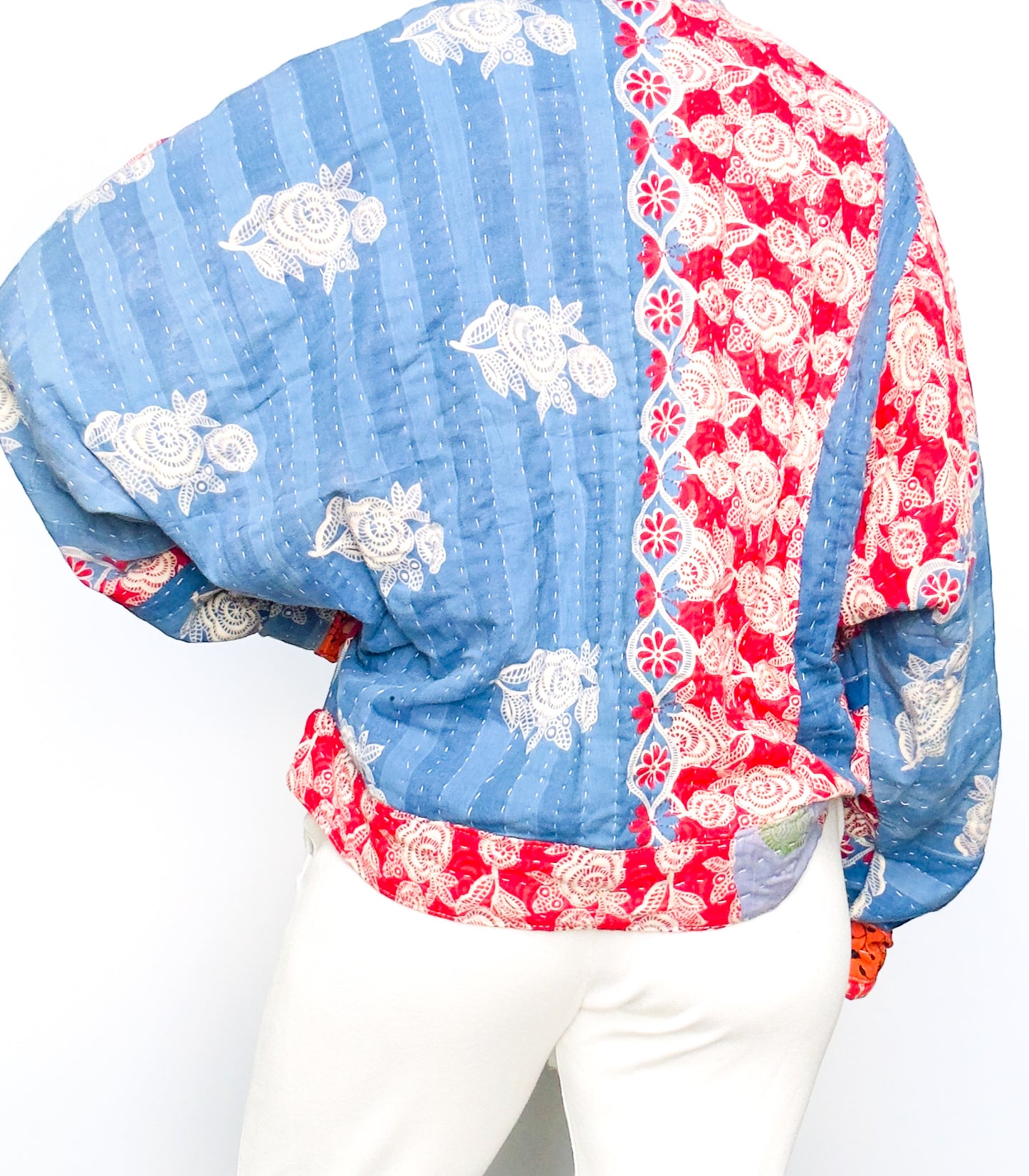 In Lust Raglan Sleeve Reversible Kantha Jacket