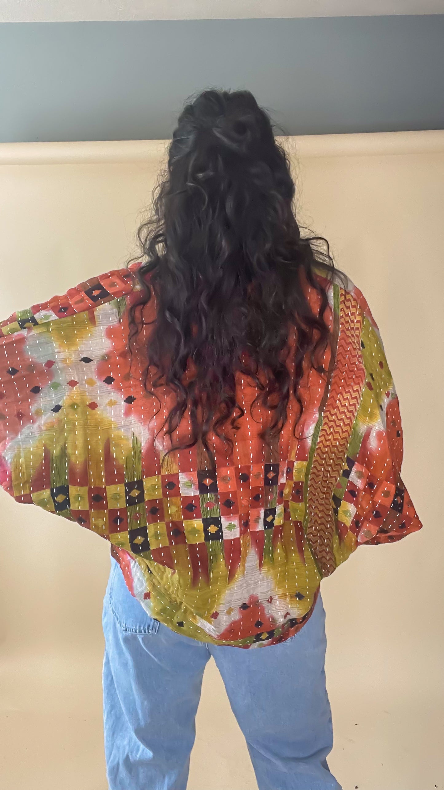 Nairobi Raglan Sleeve Kantha Jacket